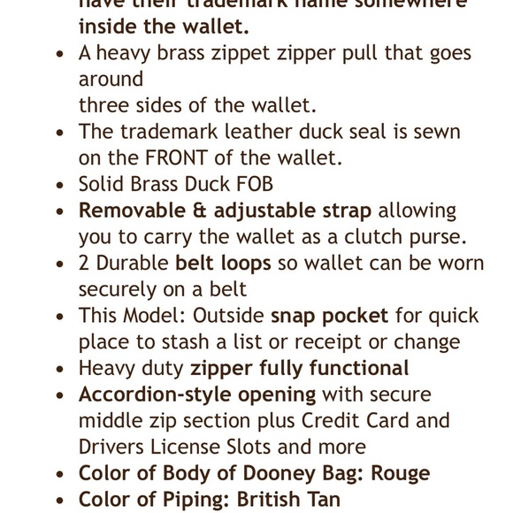 Dooney & Bourke Wine and Tan Leather Crossbody Bag - Picture 16 of 16